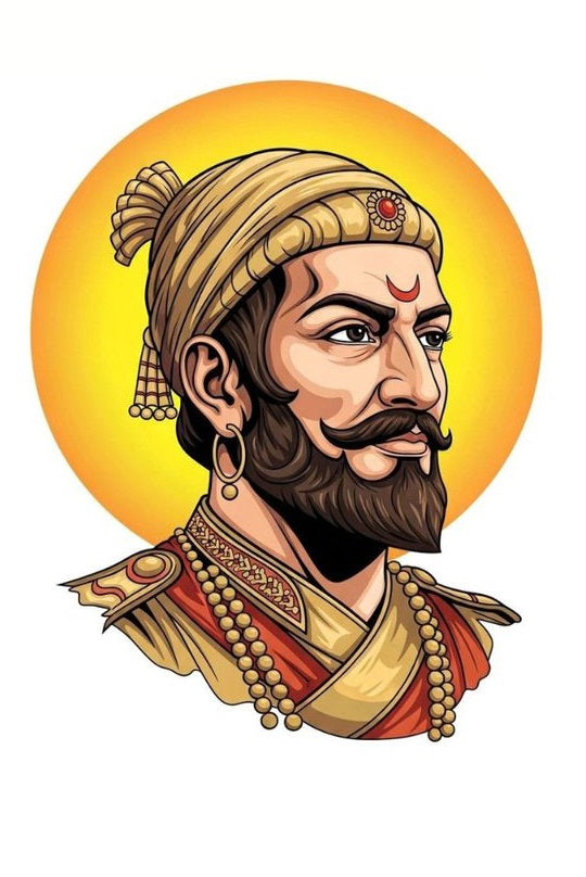 Magnetic Bookmark | Black and White Shivaji Maharaj | KharidobechoBooks