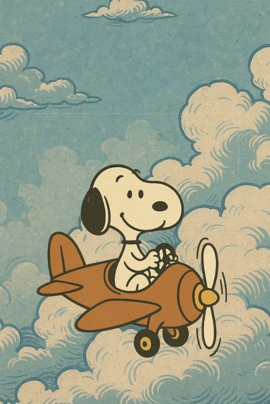 Magnetic Bookmark | Snoopy on Plane | KharidobechoBooks