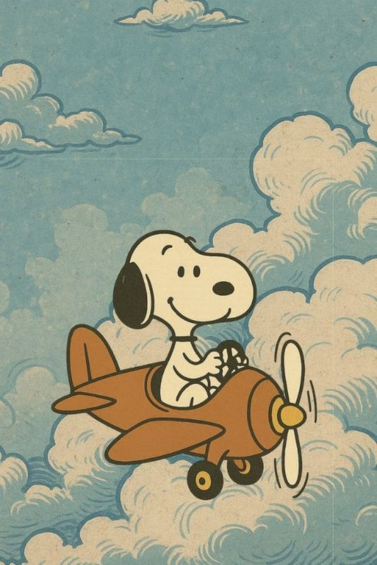 Magnetic Bookmark | Snoopy on Plane | KharidobechoBooks
