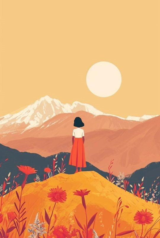 Magnetic Bookmark | Scenic Sunset | KharidobechoBooks