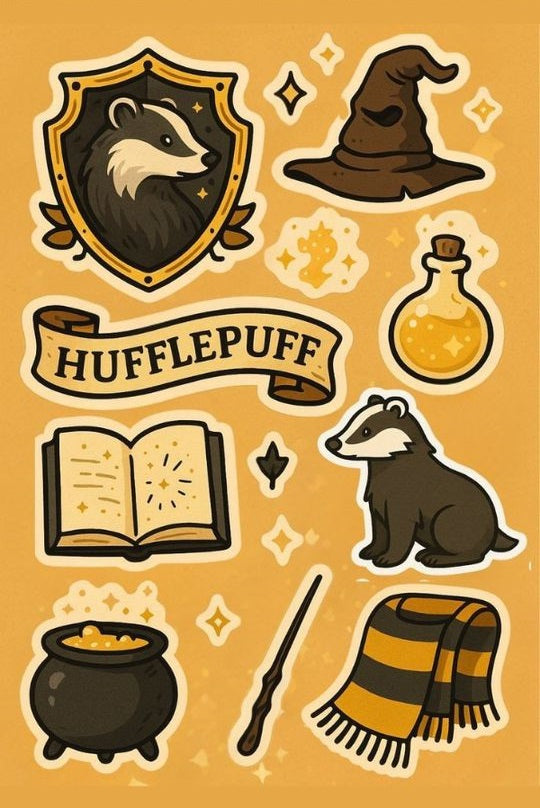 Magnetic Bookmark | Hufflepuff Harry Potter | KharidobechoBooks