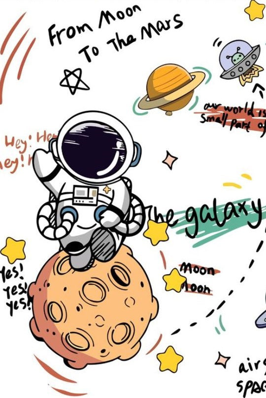 Magnetic Bookmark | Rocket in Space | KharidobechoBooks