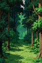 Magnetic Bookmark | Green Forest | KharidobechoBooks