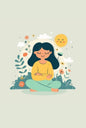 Magnetic Bookmark | Calm Nature Girl | KharidobechoBooks