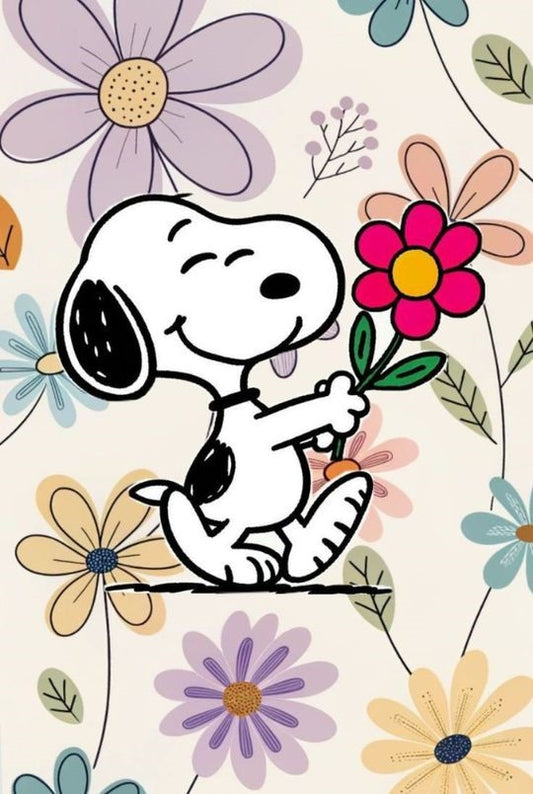 Magnetic Bookmark | Snoopy with Flower | KharidobechoBooks