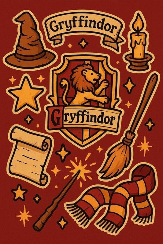 Magnetic Bookmark | Gryffindor House | KharidobechoBooks