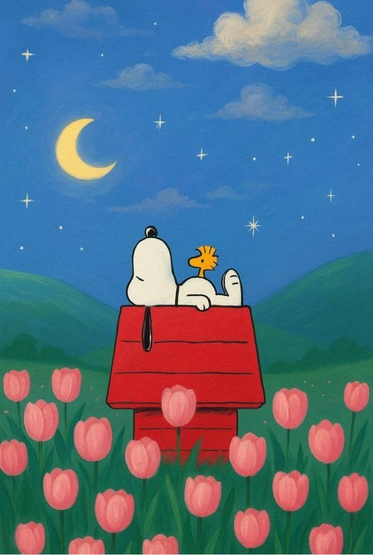 Magnetic Bookmark | Snoopy with Flower | KharidobechoBooks