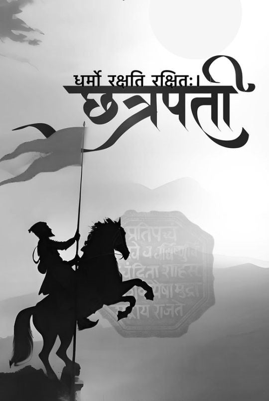Magnetic Bookmark | Black and White Shivaji Maharaj | KharidobechoBooks
