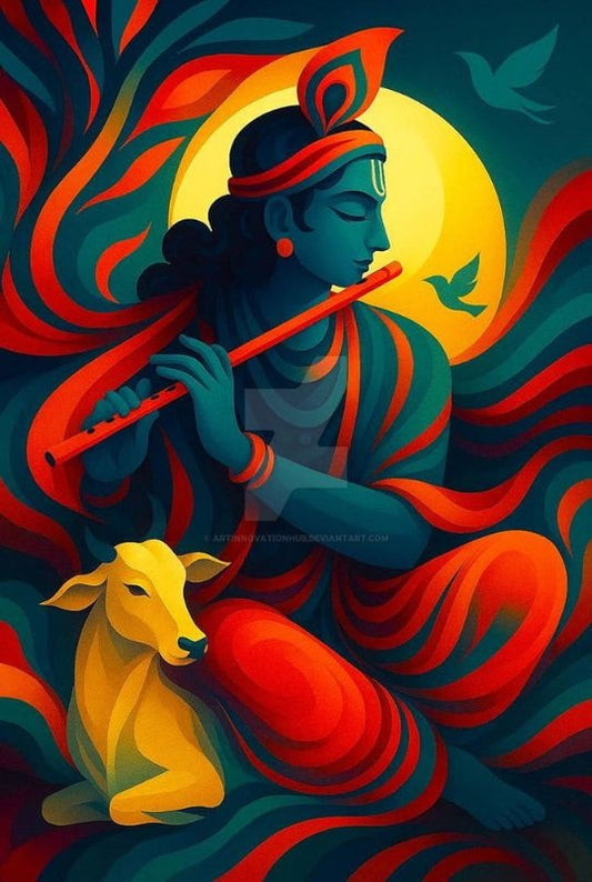 Magnetic Bookmark | Krishna Painting | KharidobechoBooks