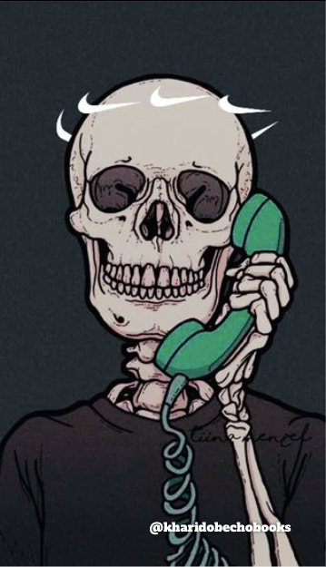 Magnetic Bookmark - Skeleton Calling